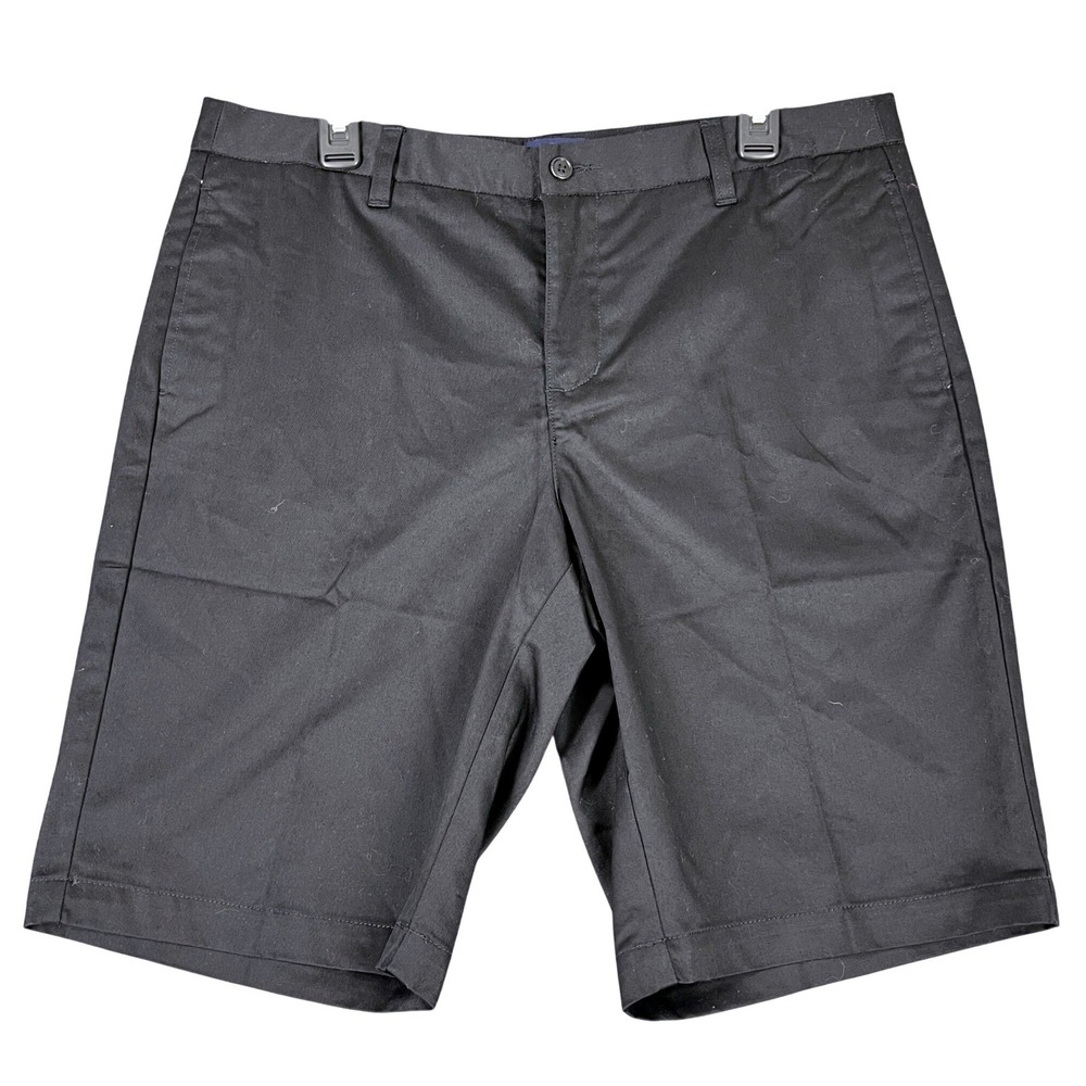 Lands End Chino Shorts Womens 14 Flat Front Cotton‎ Blend Classic Casual Uniform